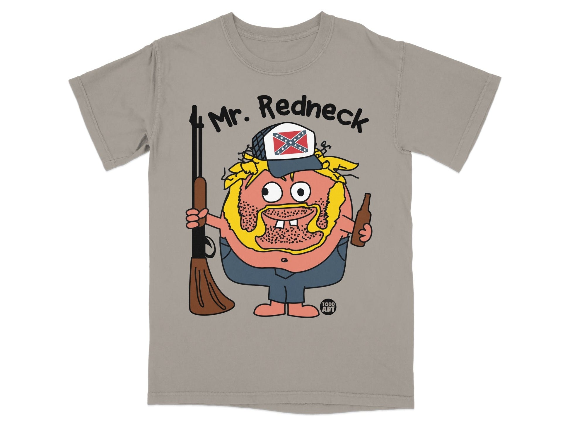 Mr. Redneck Cartoon Character Graphic T-Shirt