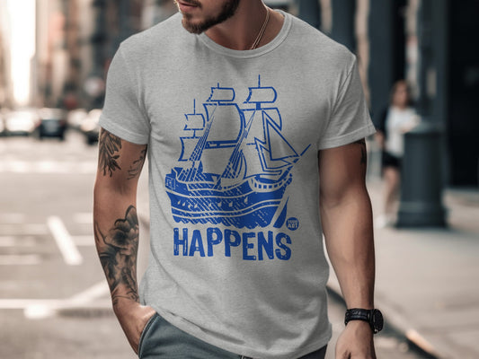 'Ship Happens Graphic Tee for Casual Streetwear Style'