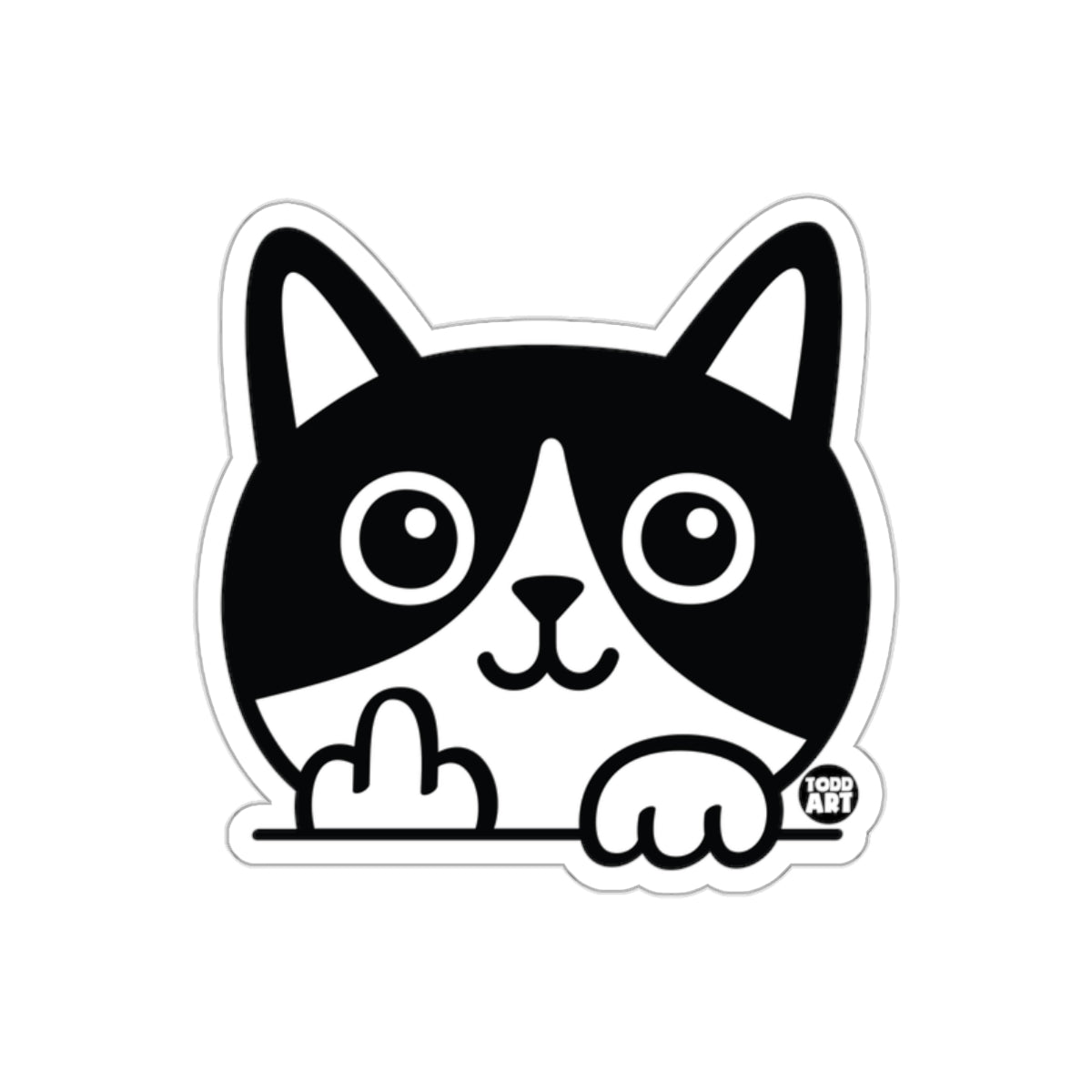 Naughty Kitty Cute Cat With Attitude Funny Animal sticker