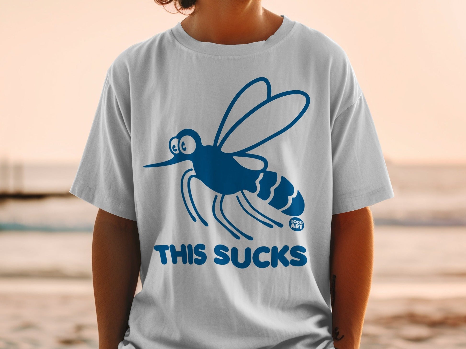 Funny Mosquito Design Graphic 'This Sucks' T-shirt Product