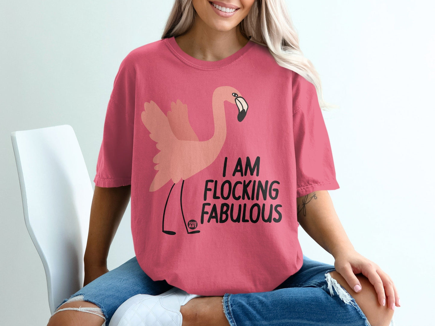 I Am Flocking Fabulous Pink Flamingo T-Shirt
