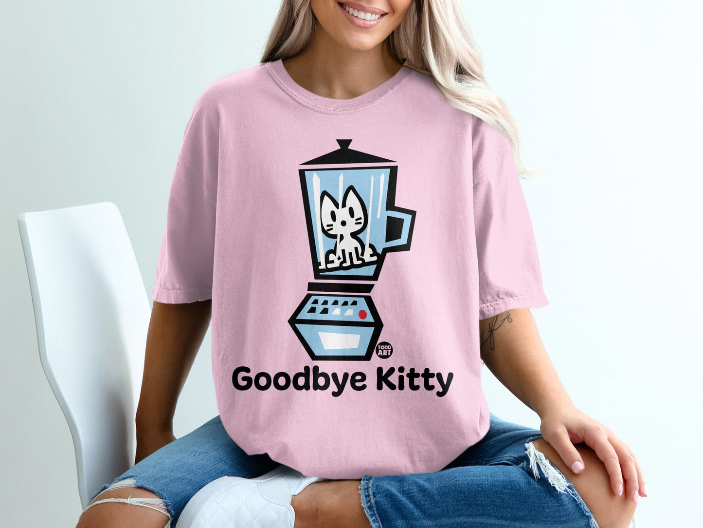 Funny Goodbye Kitty Graphic T-Shirt for Cat Lovers