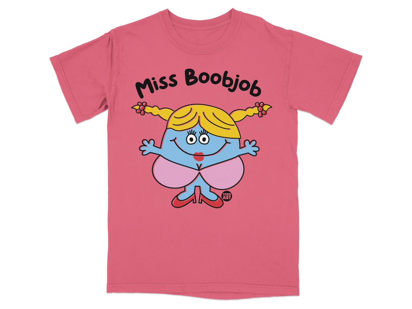 Miss Boobjob Cartoon Character Design T-Shirt