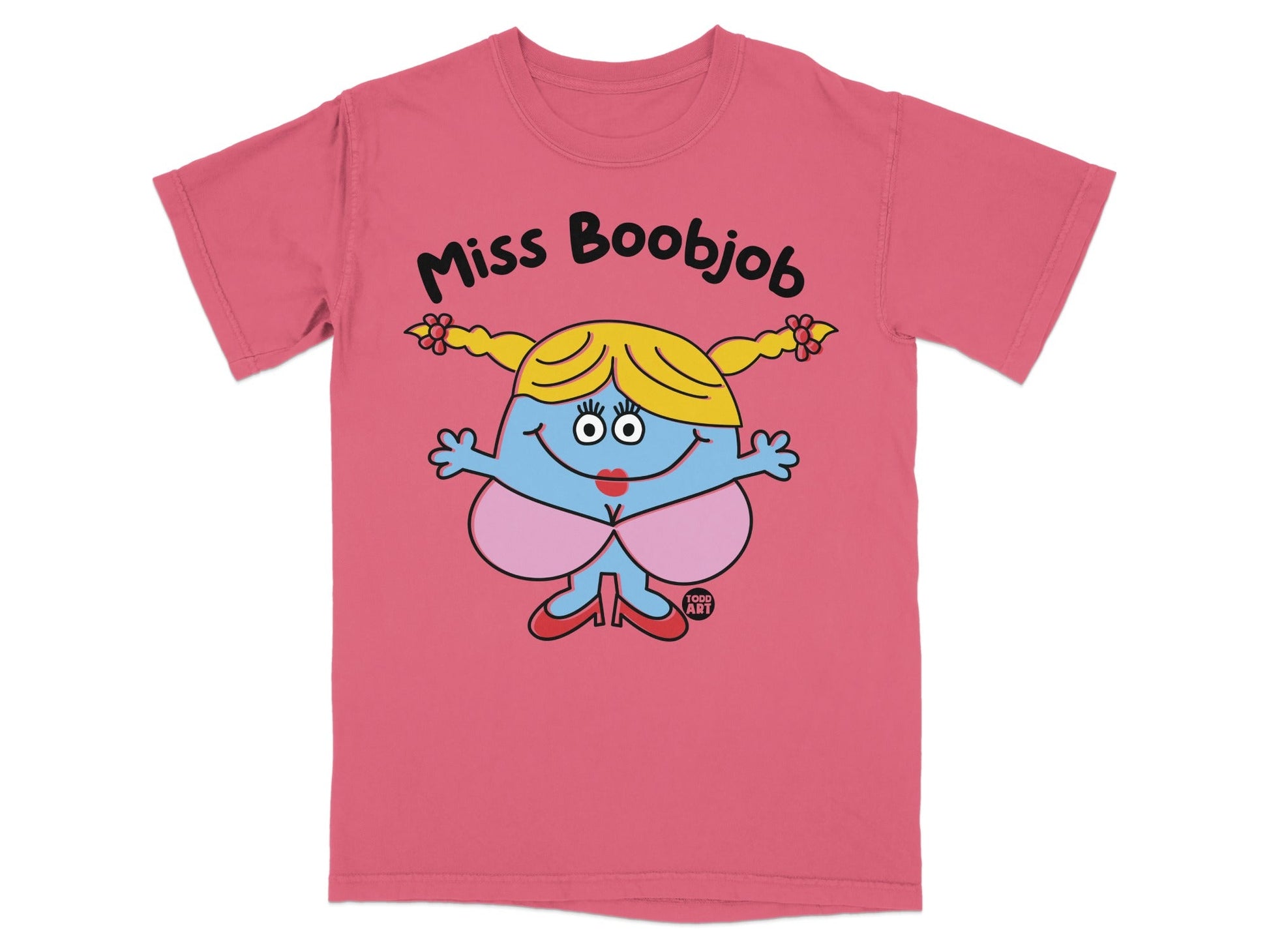 Miss Boobjob Cartoon Character Design T-Shirt