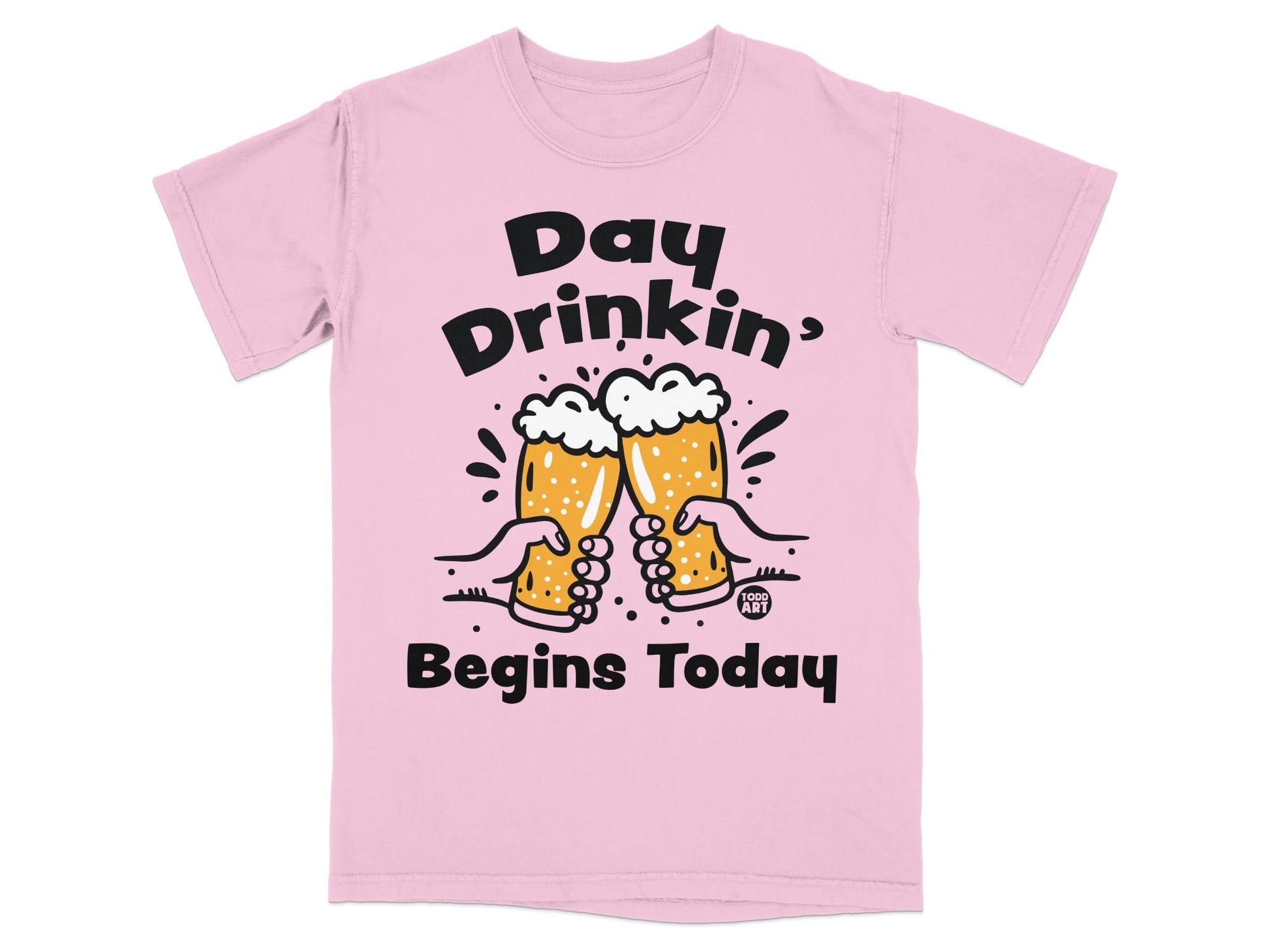 Day Drinkin' Begins Today Fun Graphic T-Shirt