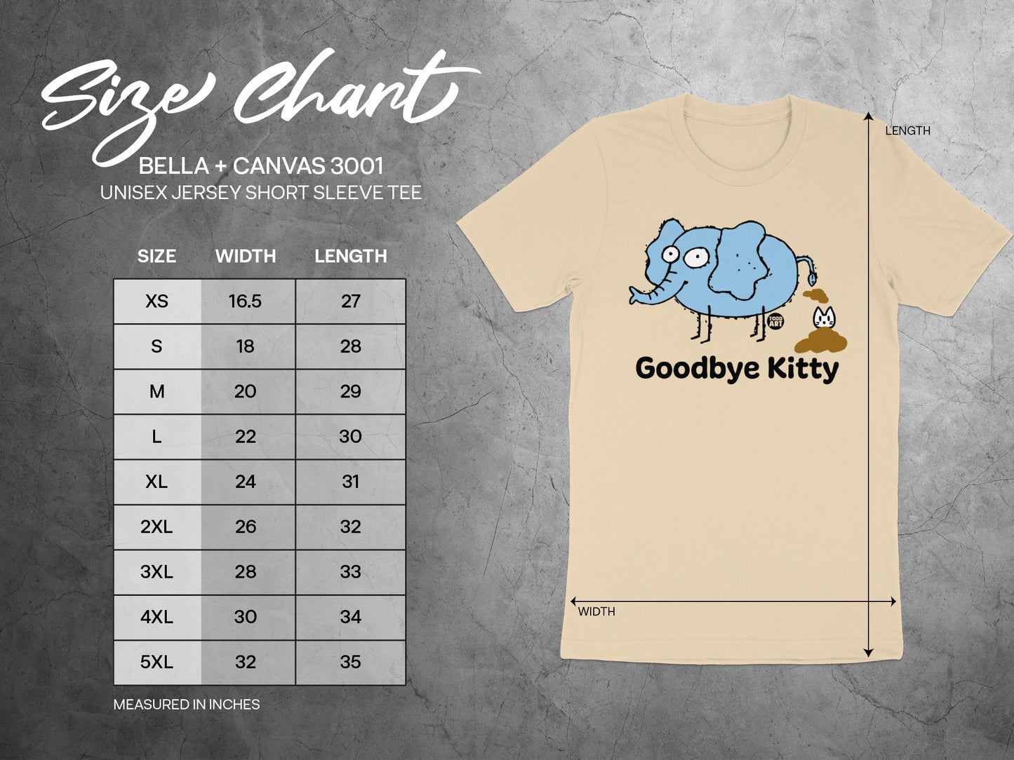 Goodbye Kitty Bella Canvas 3001 Unisex Jersey Tee