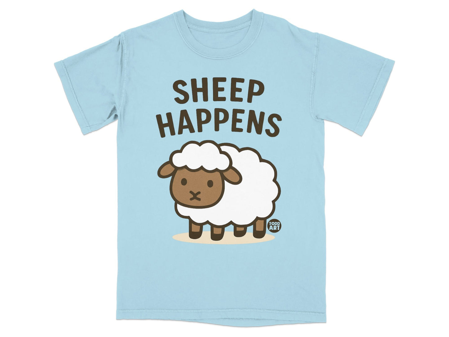Sheep Happens Cute Sheep Graphic T-Shirt Product