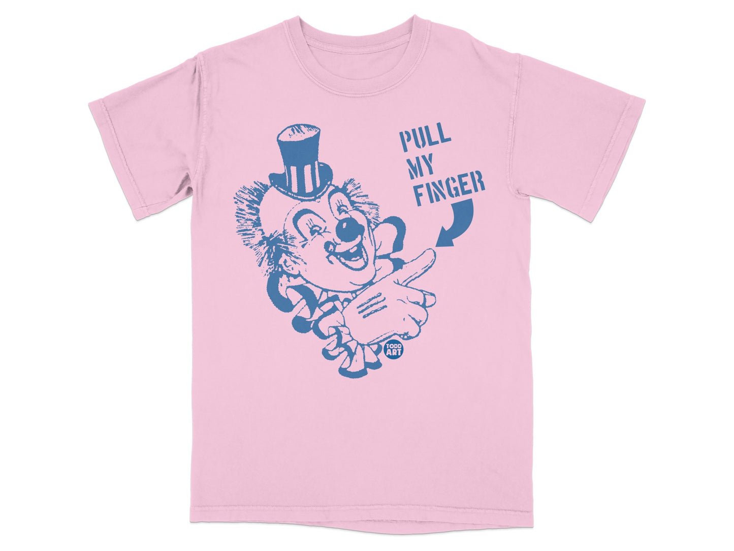 Pink 'PULL MY FINGER' Clown Todd Art product type