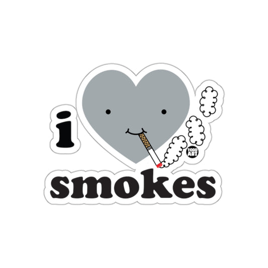 I Heart Smokes Funny Todd Art Sticker Decal