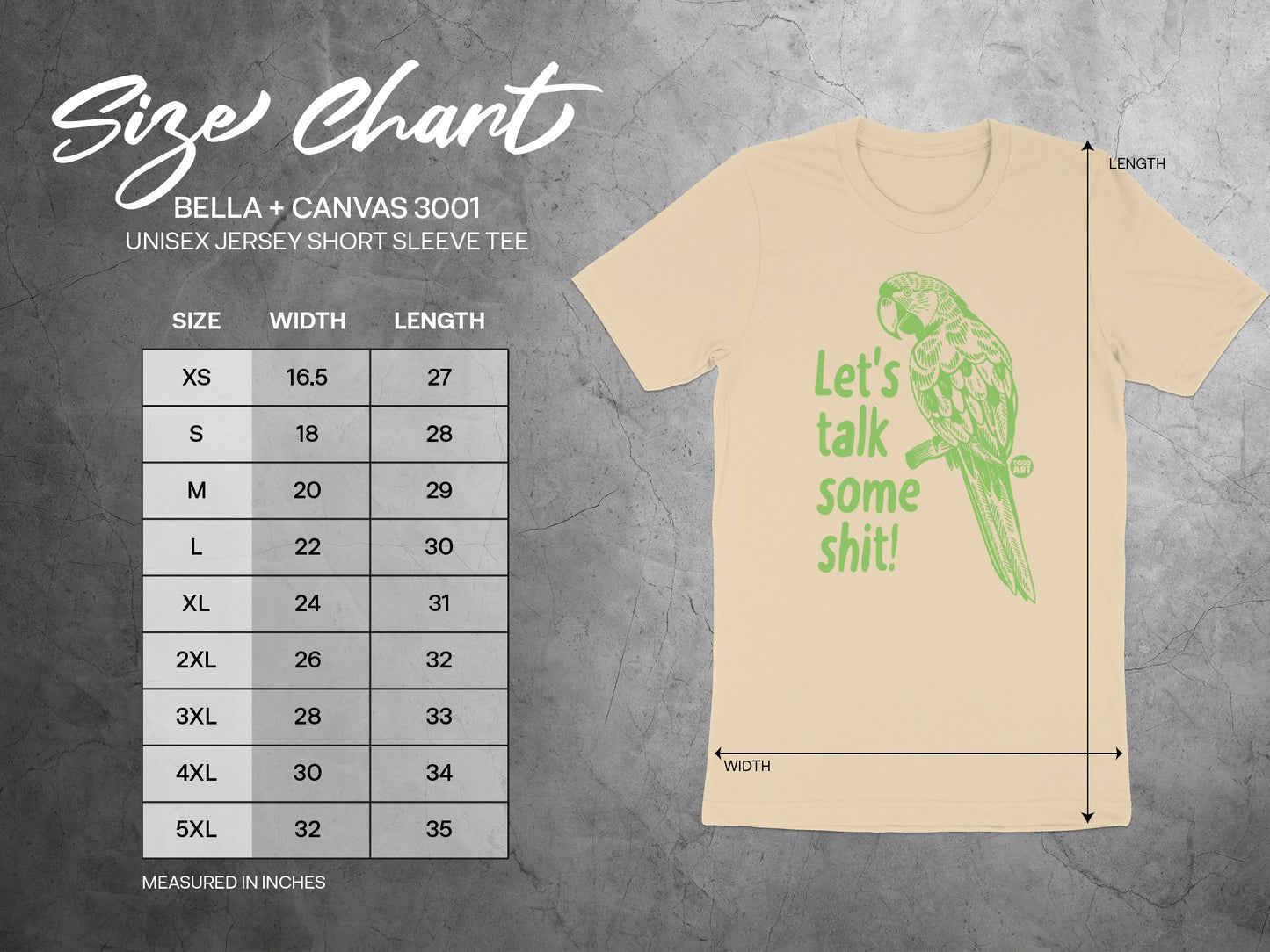 Let's Talk Some Shit Parrot Unisex Jersey Short Sleeve Tee