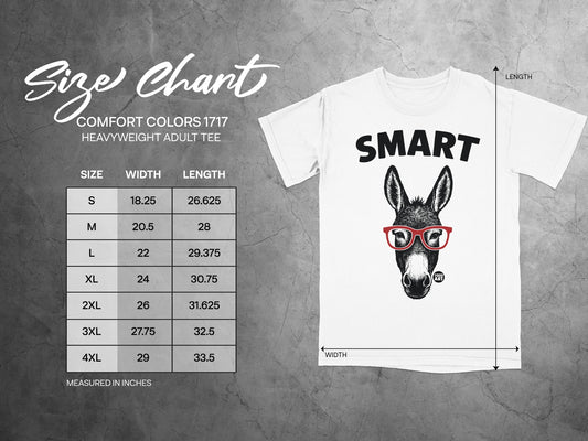 SMART Donkey Graphic Print Heavyweight Adult Tee
