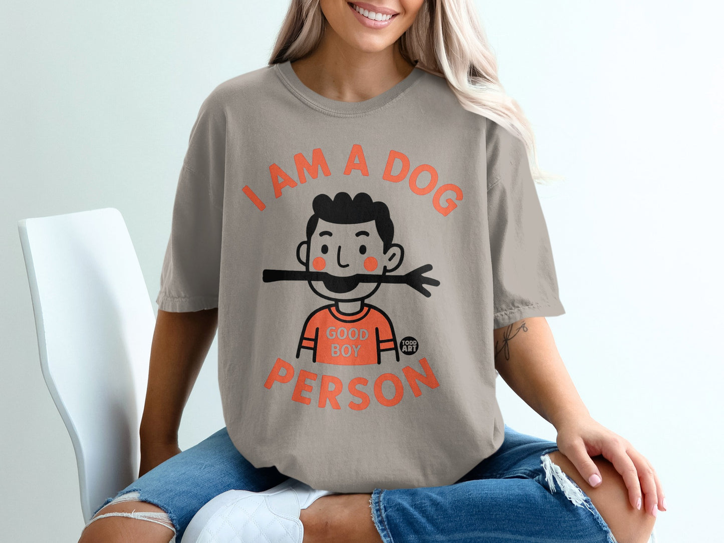 I Am a Dog Person Good Boy Funny Graphic T-Shirt