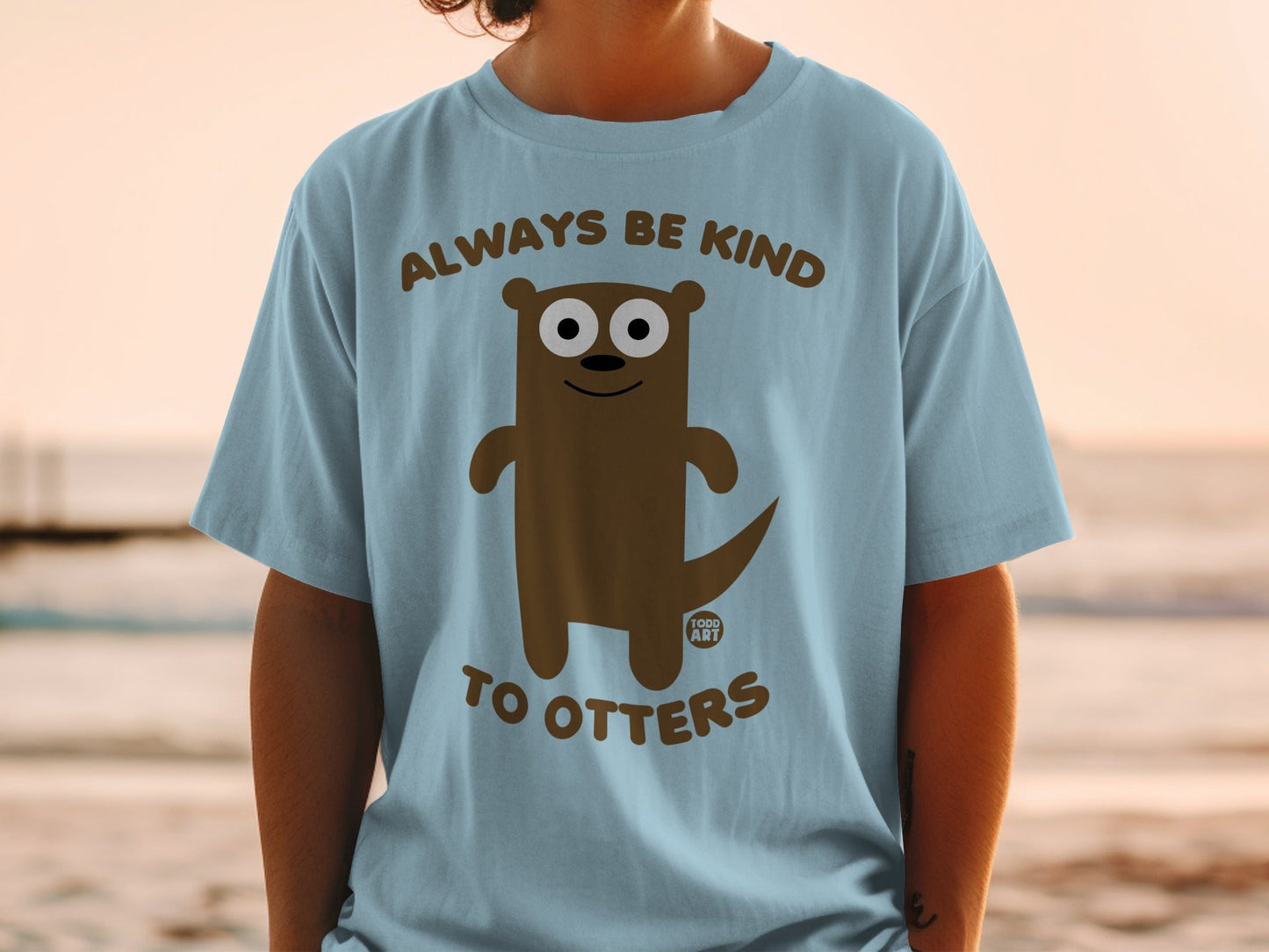 Always Be Kind To Otters Graphic Tee Shirt