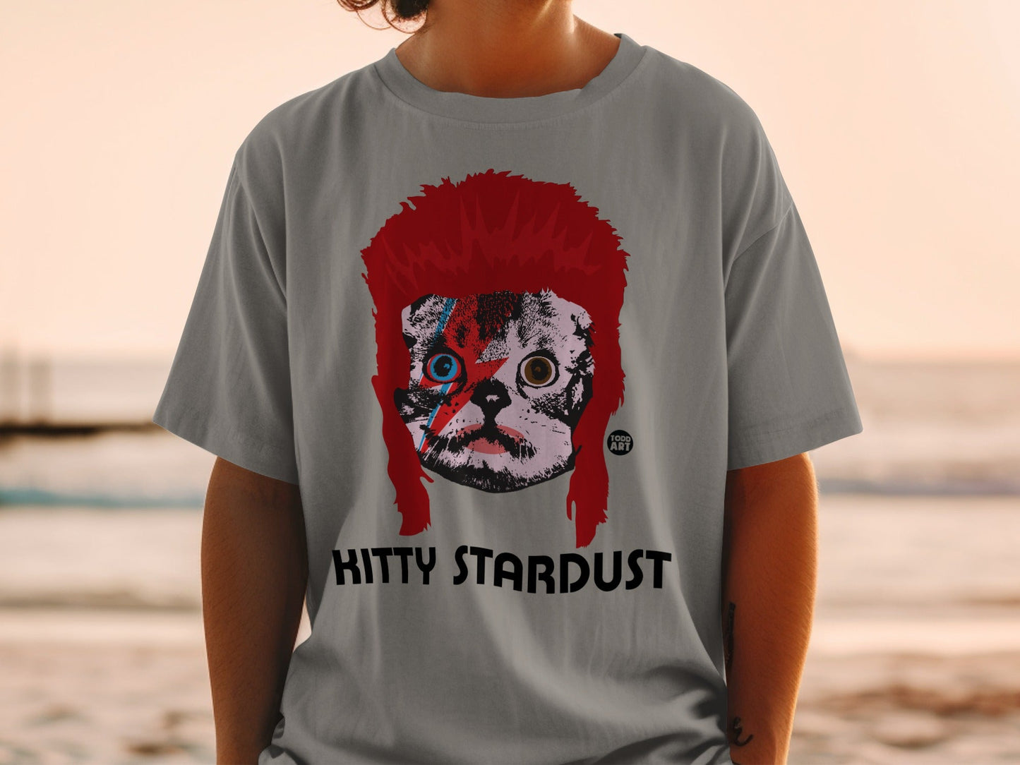 Kitty Stardust Graphic T-Shirt Perfect for Cat Lovers