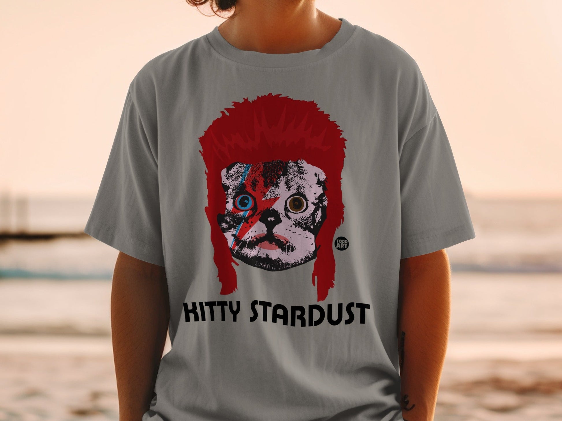 Kitty Stardust Graphic T-Shirt Perfect for Cat Lovers