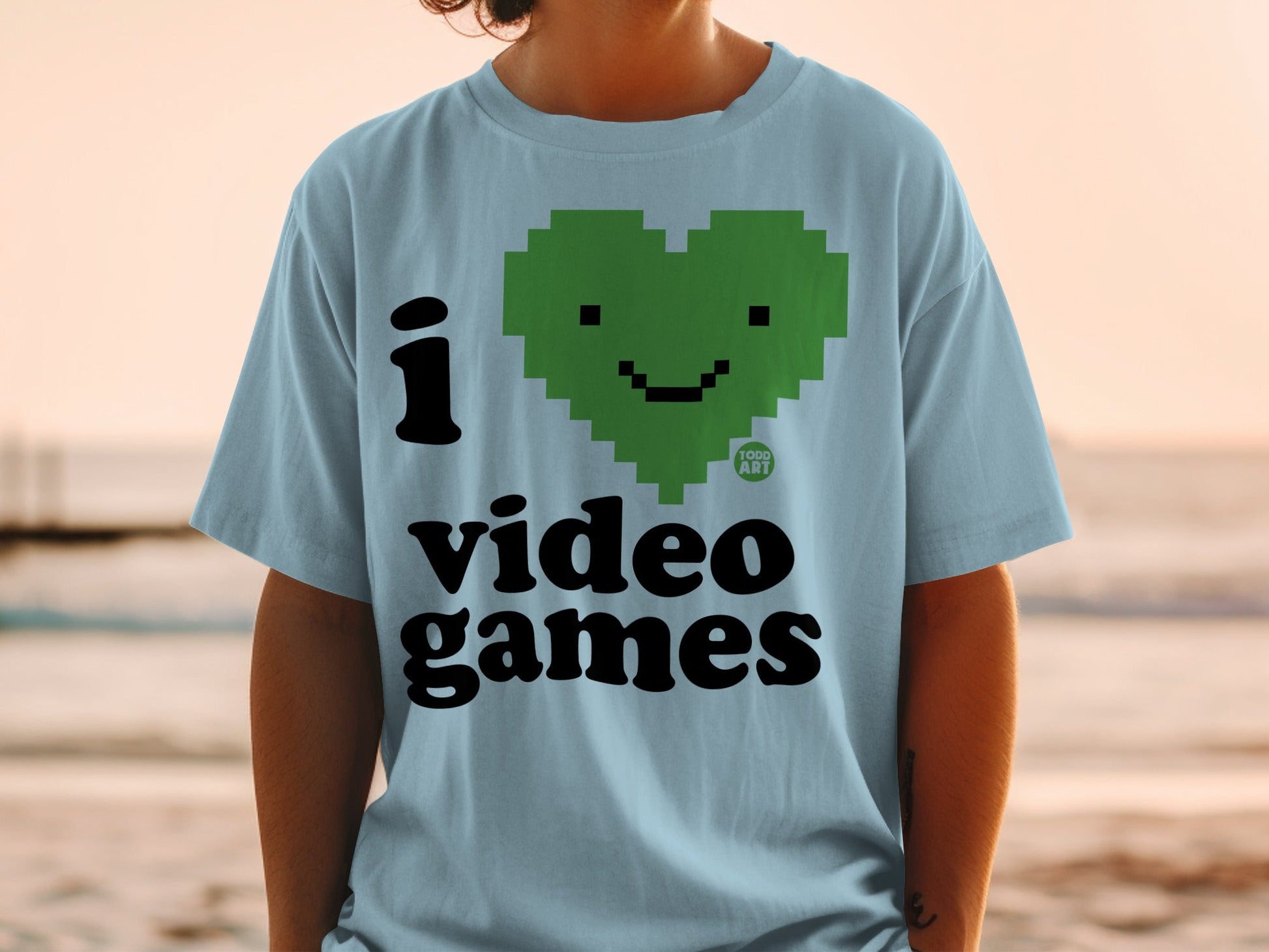 I Love Video Games Graphic Tee Fun Geeky Shirt