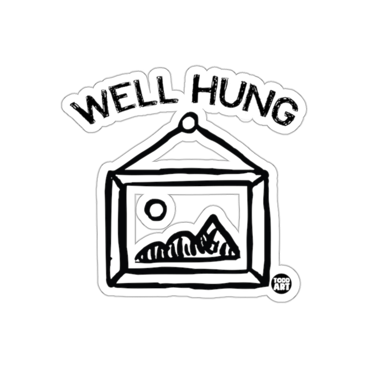Well Hung Todd Art Decor Sticker