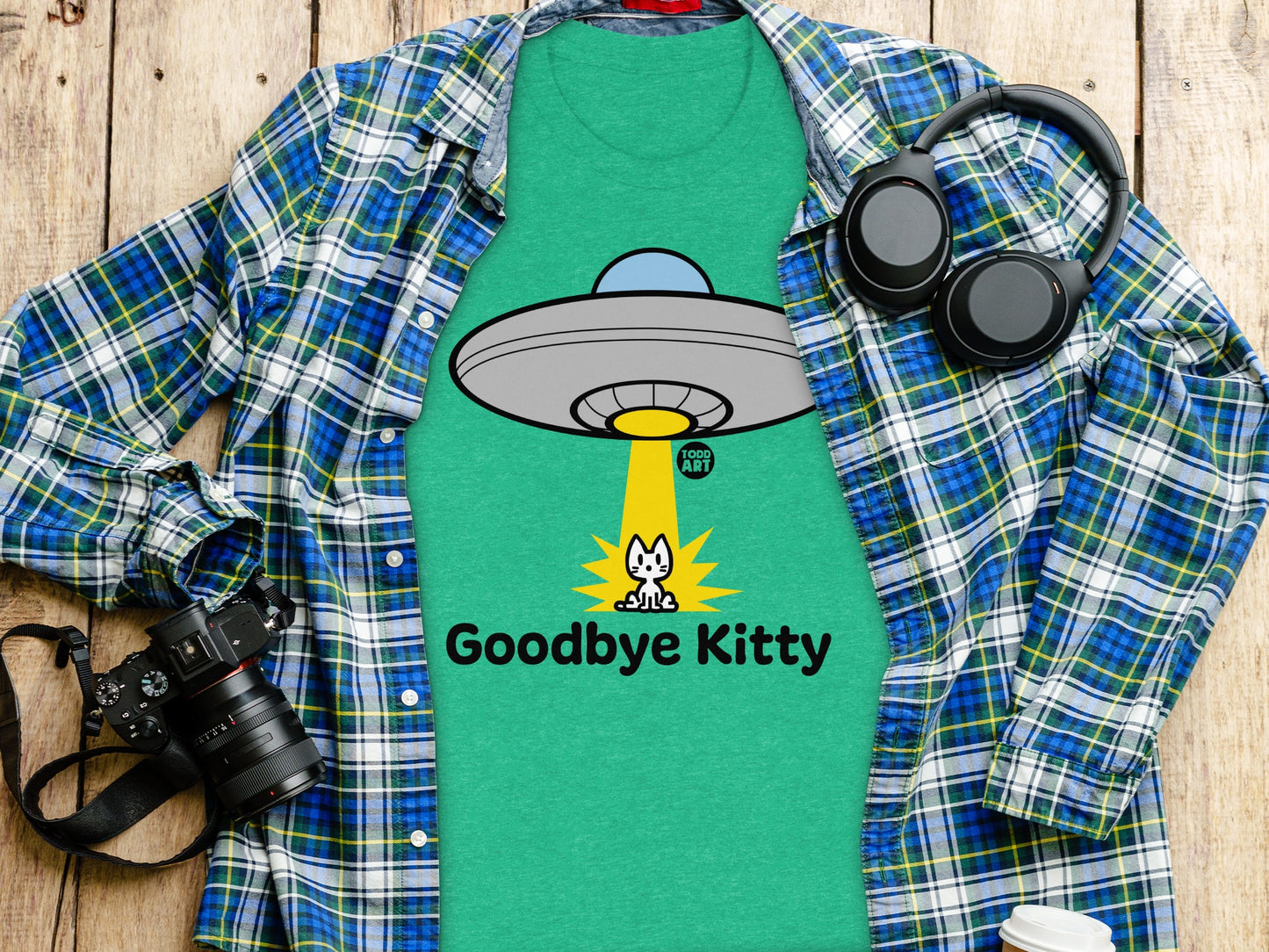 UFO Goodbye Kitty Graphic Print T-Shirt Product