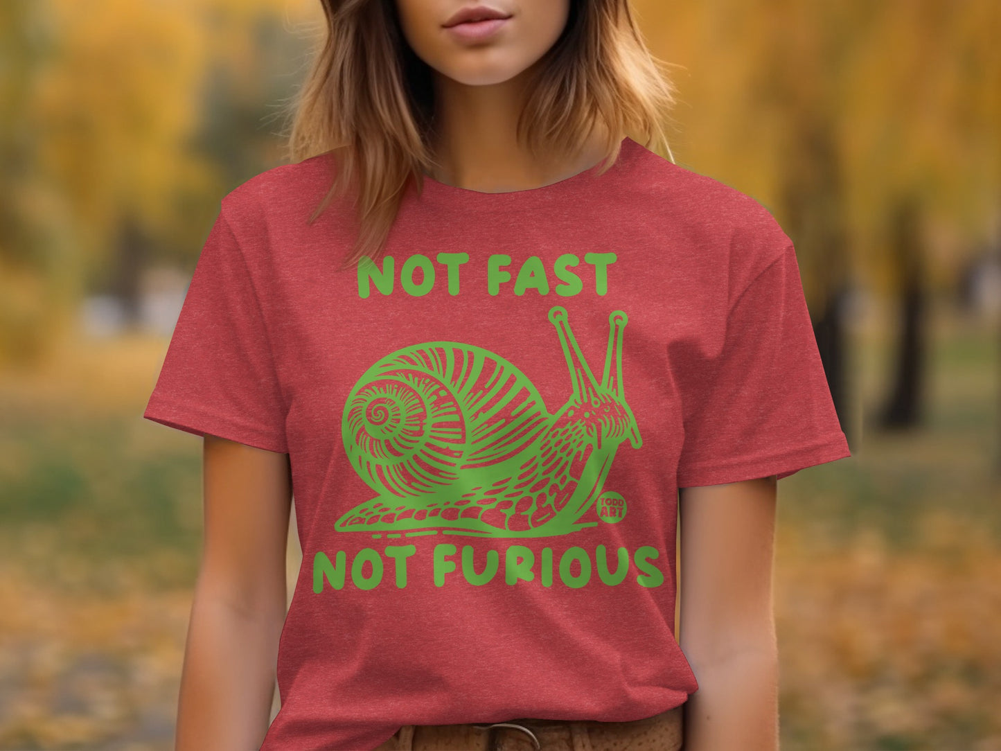 Not Fast Not Furious Snail Graphic T-Shirt