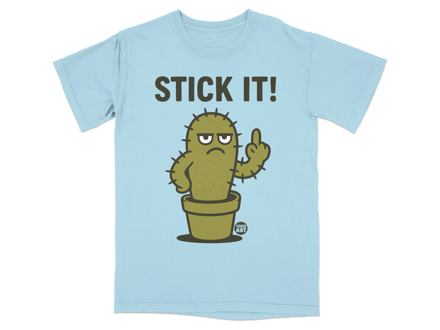 Stick It Cactus Cartoon Graphic T-Shirt