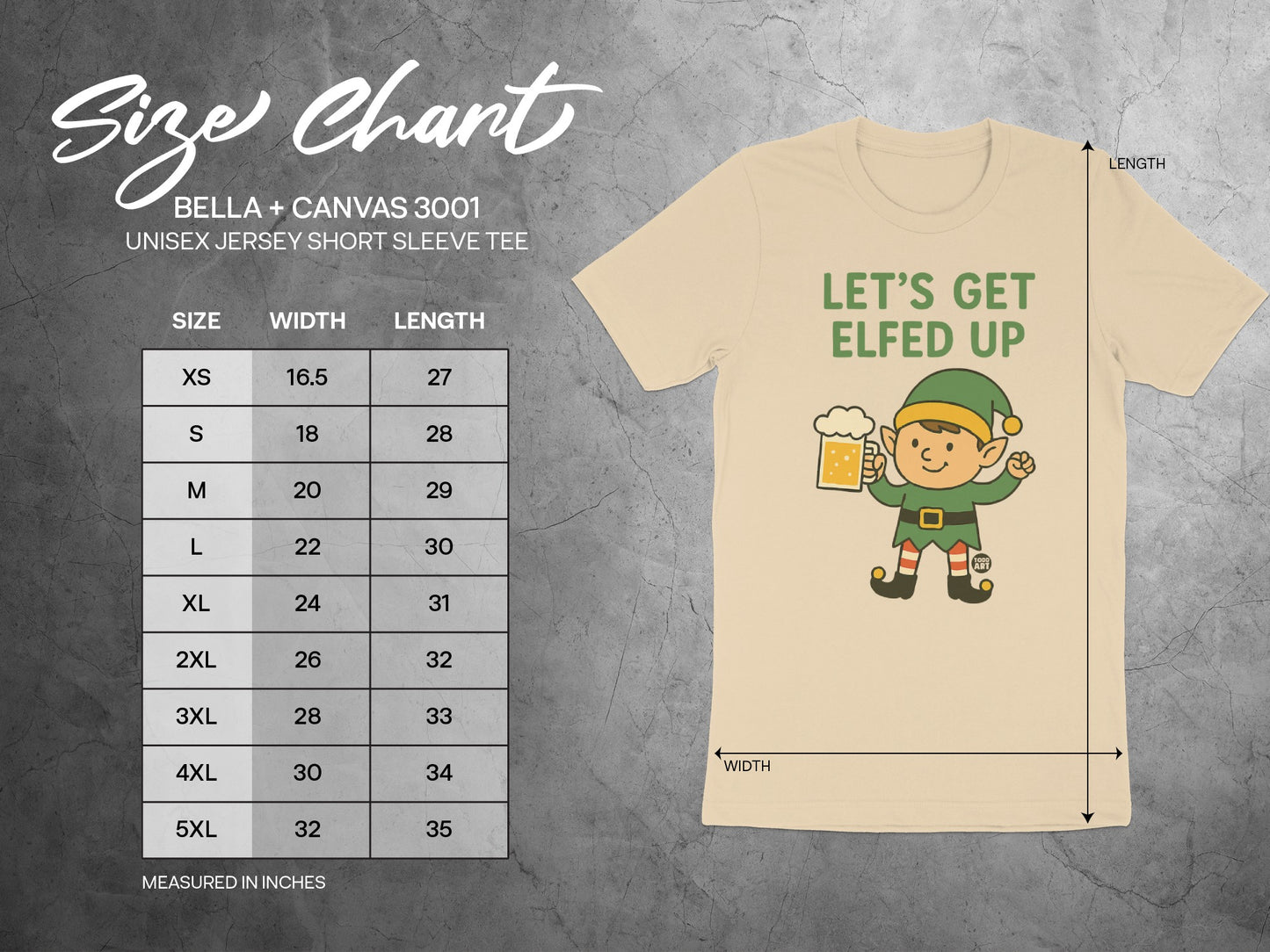 Let's Get Elfed Up Funny Graphic T-Shirt
