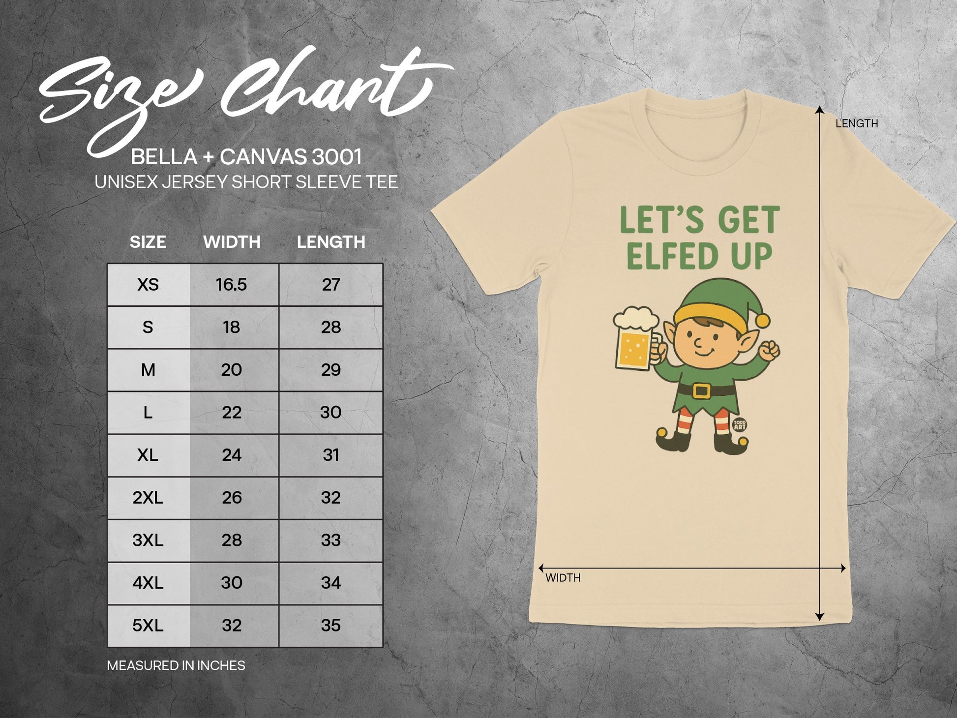 Let's Get Elfed Up Funny Graphic T-Shirt