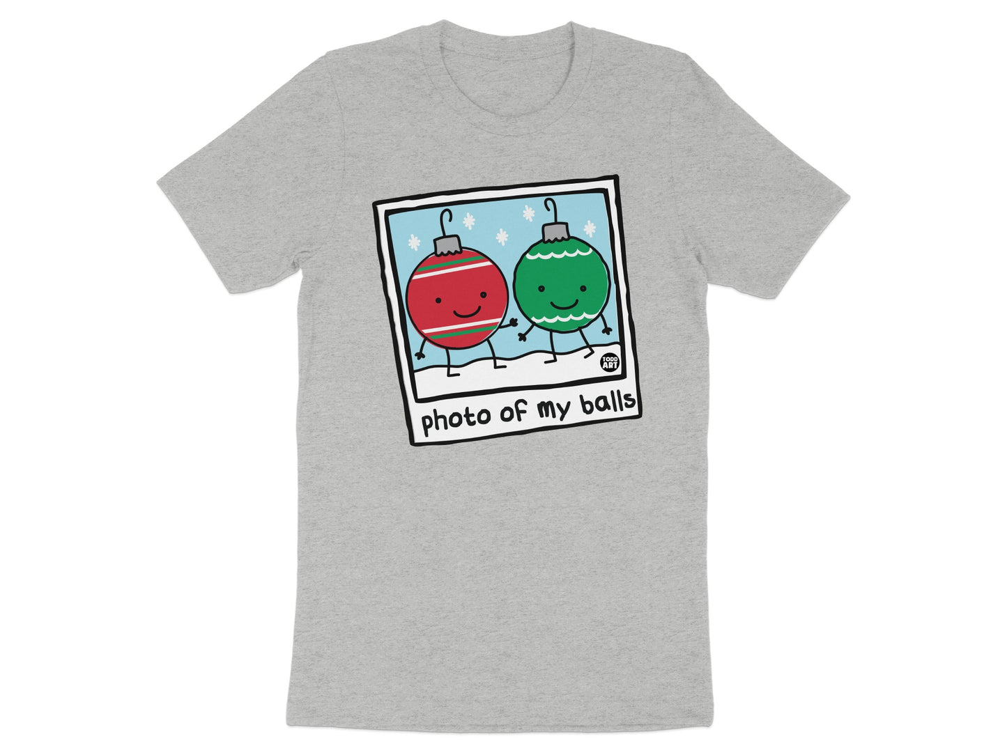 Funny Holiday 'Photo of My Balls' Design T-Shirt