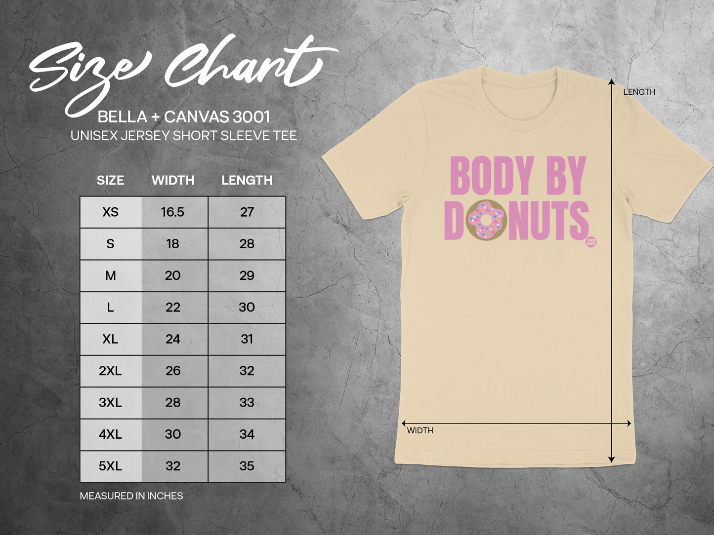 Body By Donuts Graphic Unisex Jersey Short Sleeve Tee