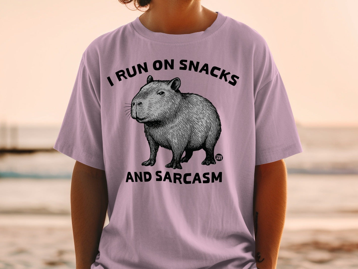 I Run On Snacks And Sarcasm Graphic T-shirt