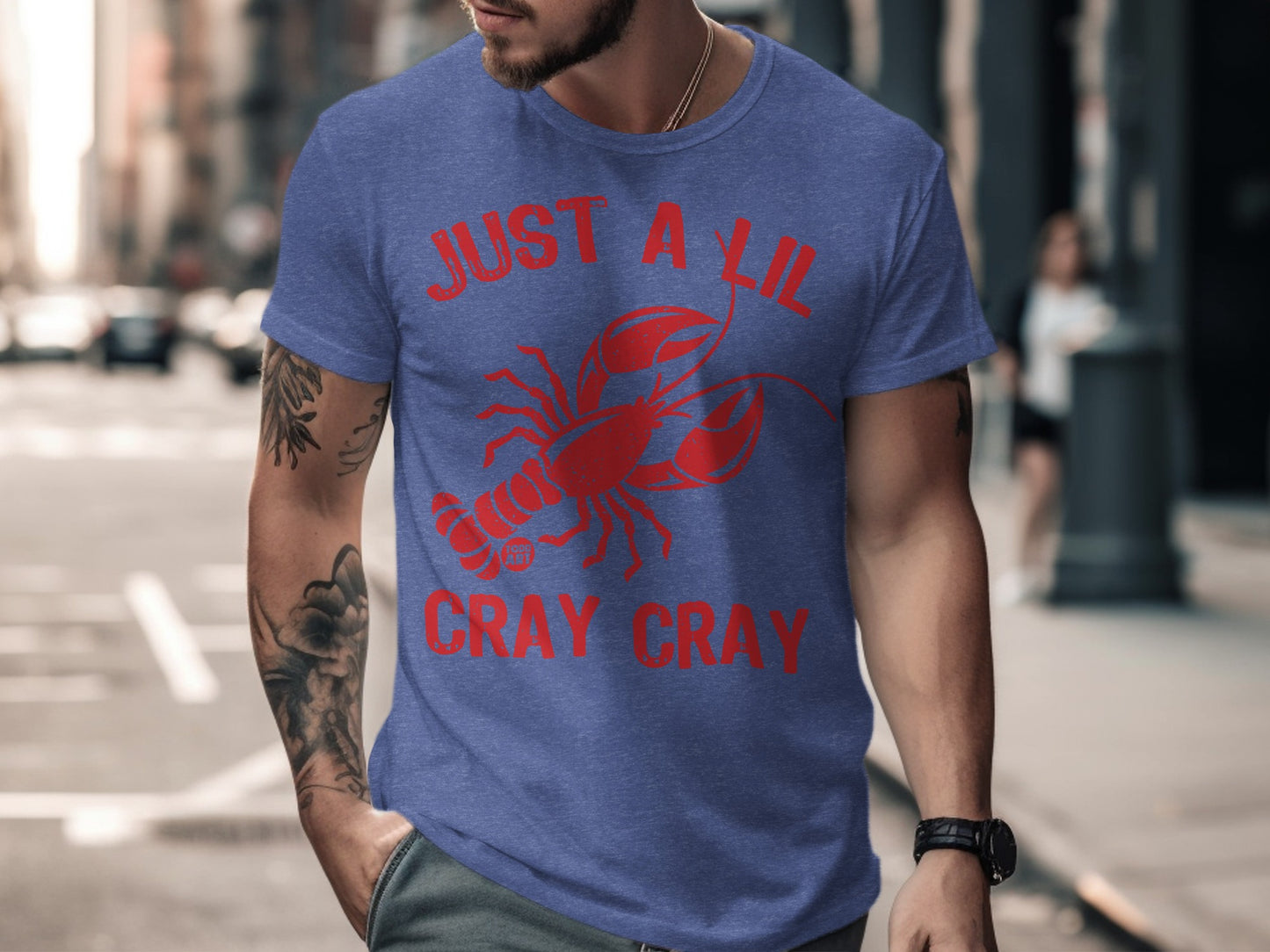 Just a Lil Cray Cray Lobster Design T-shirt
