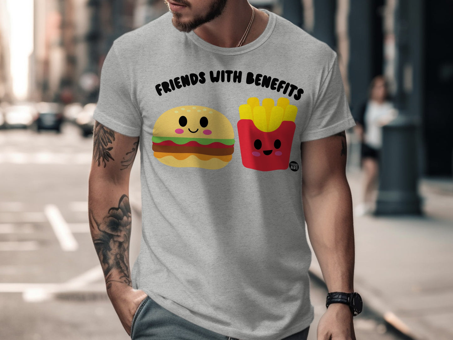 Friends With Benefits Burger and Fries T-shirt