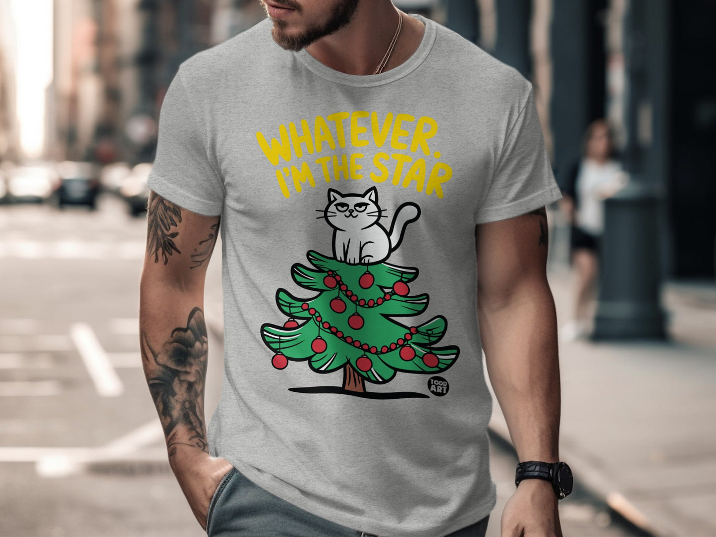 Whatever I'm The Star Cat Christmas T-shirt product