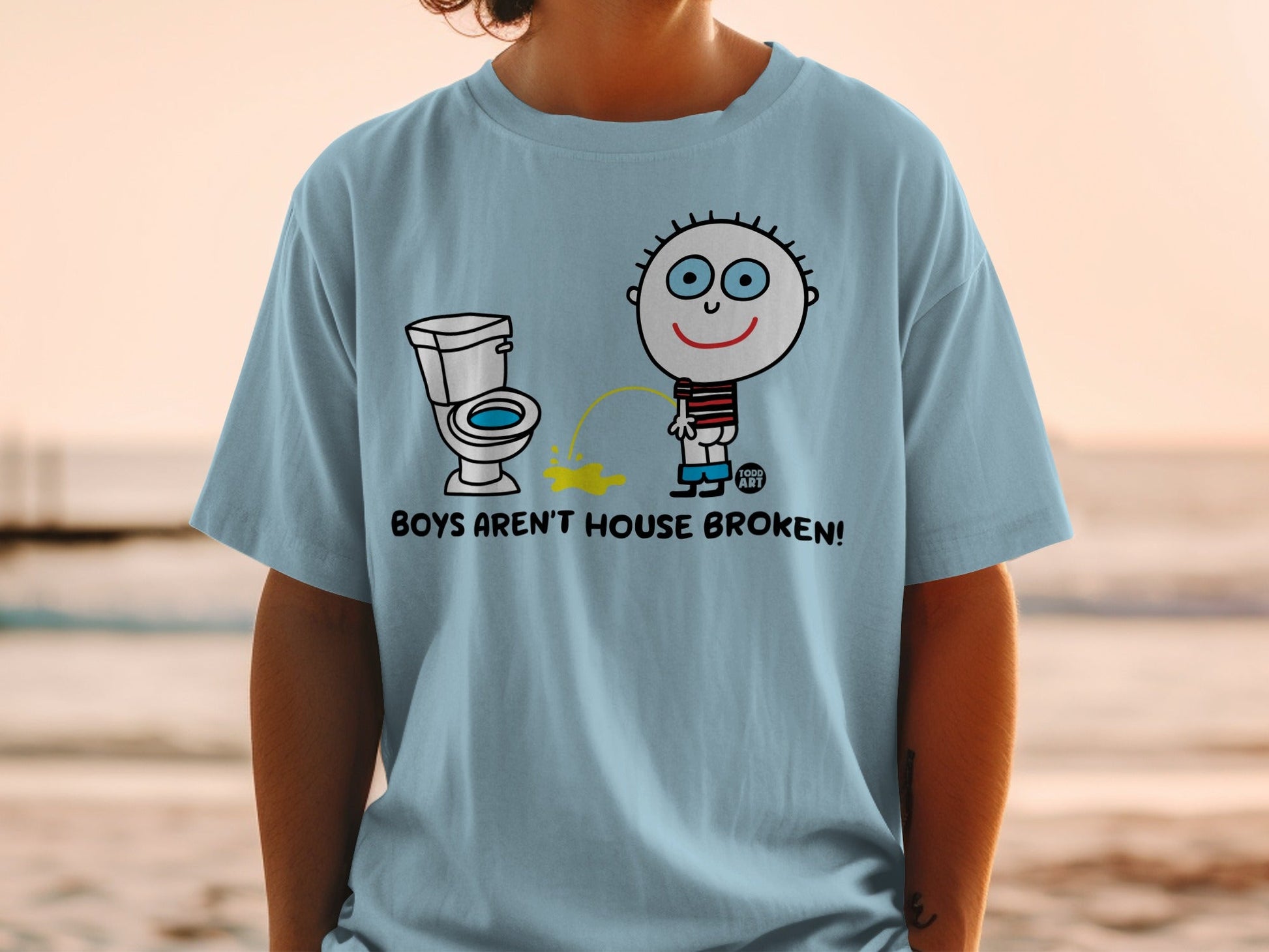 Boys Aren't House Broken Funny Graphic T-Shirt