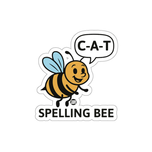 Adorable Spelling Bee with Speech Bubble Design Sticker