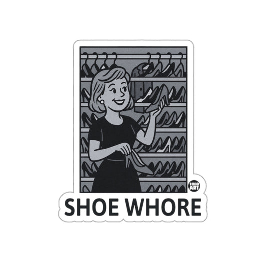 Shoe Whore Woman Shopping Shoes Sticker Decal