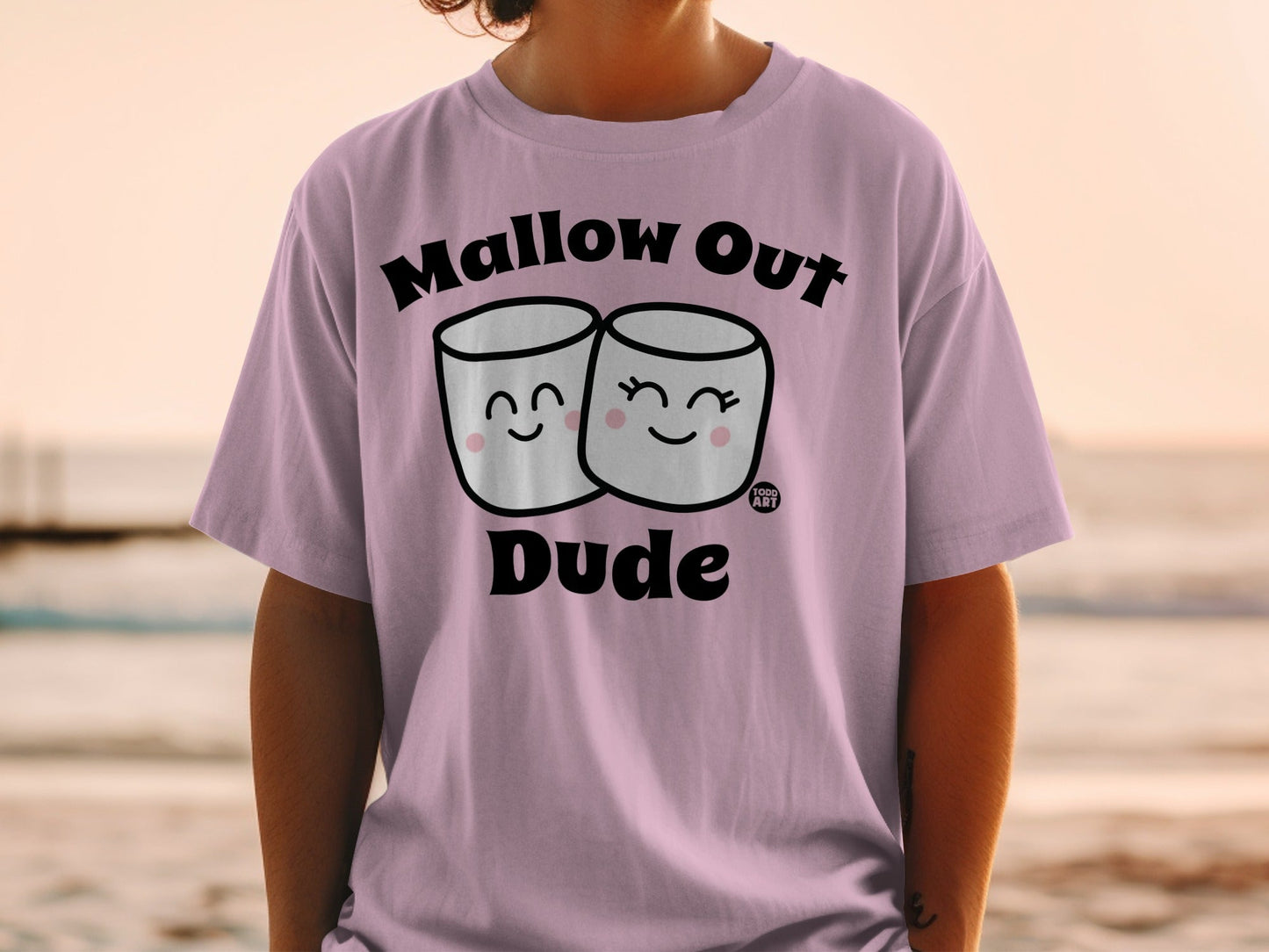Mallow Out Dude Graphic Tee Relaxed Fit Short Sleeve Shirt