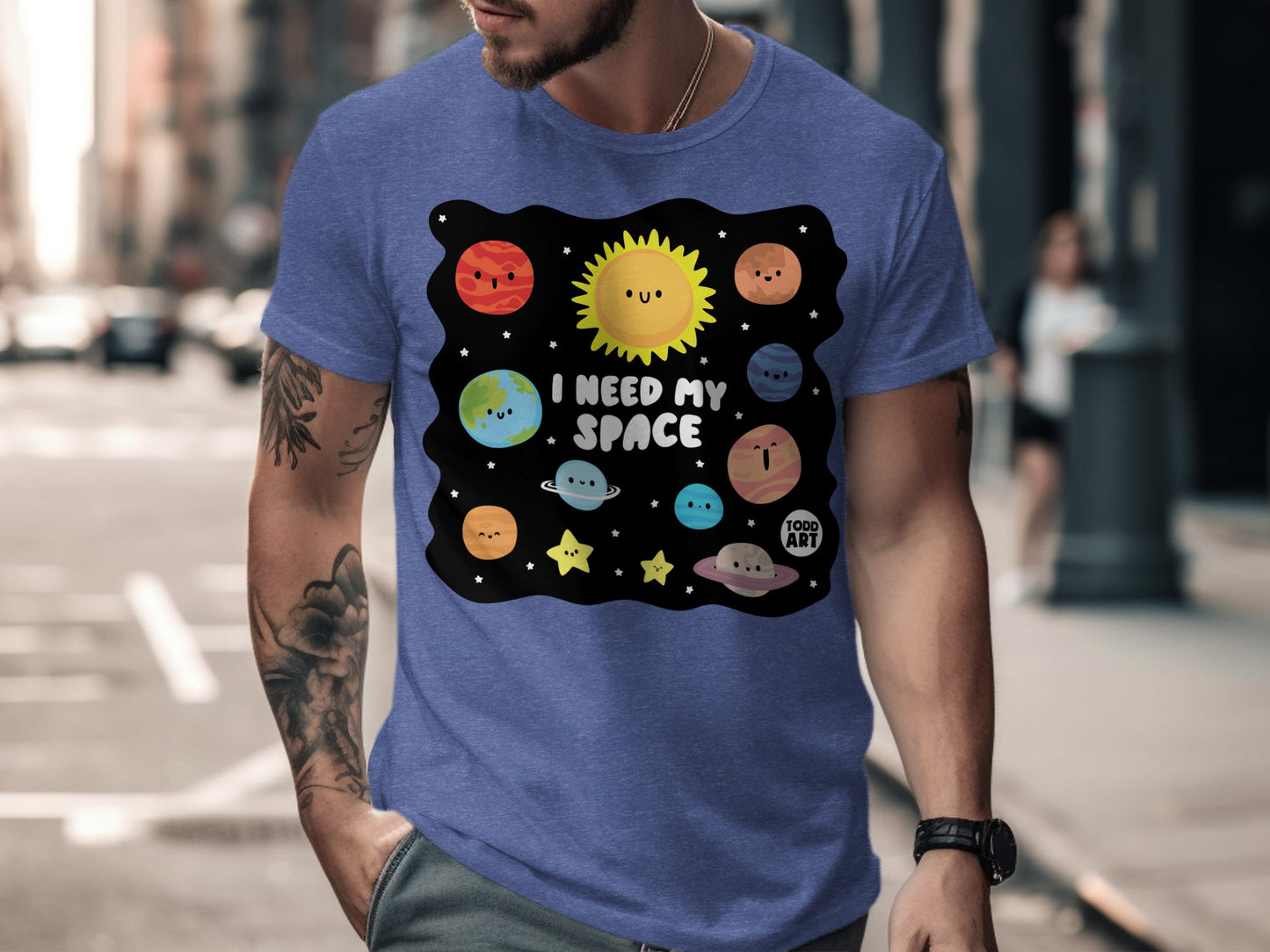 I Need My Space Graphic Design T-Shirt