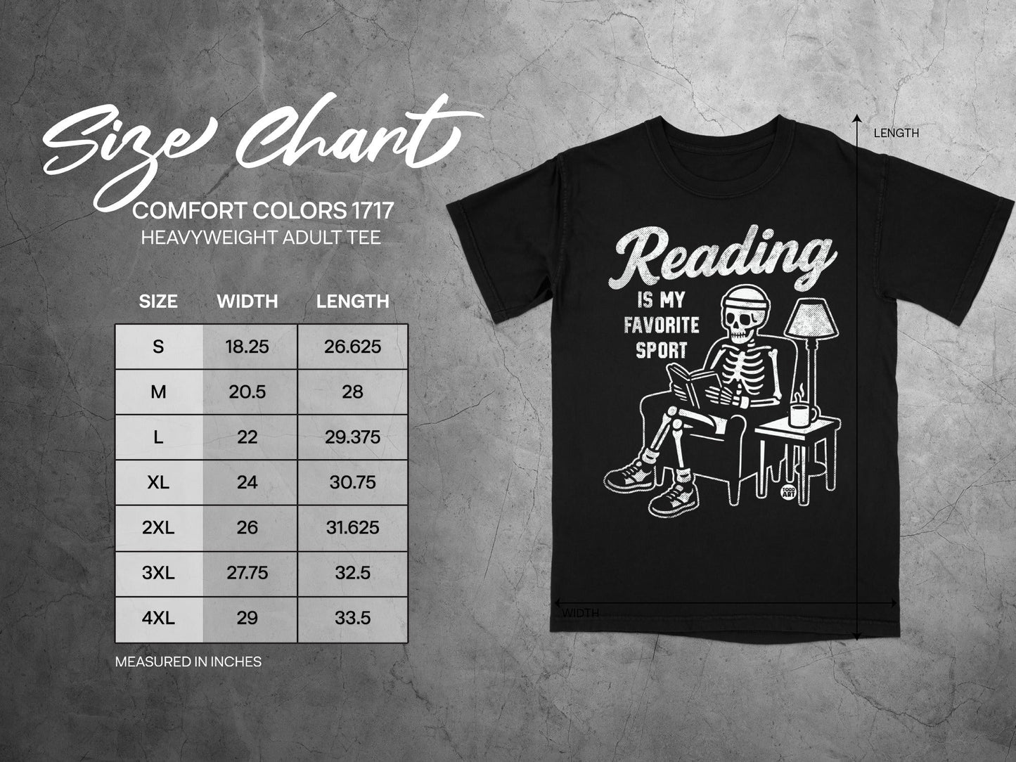 Reading is My Favorite Sport Skeleton Tee