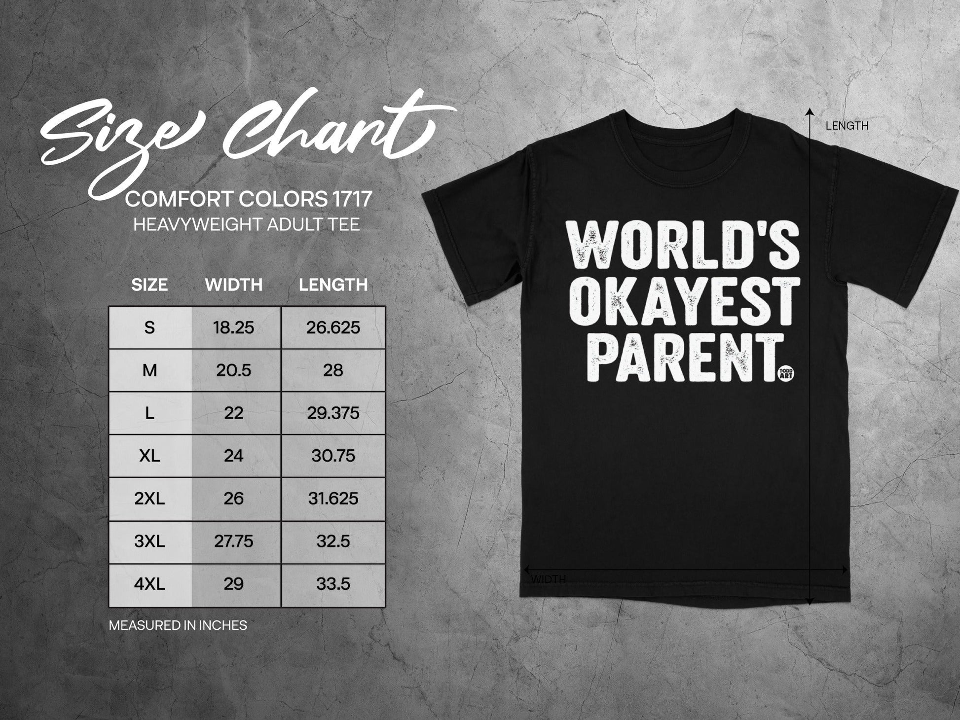 World's Okayest Parent Heavyweight Adult Tee