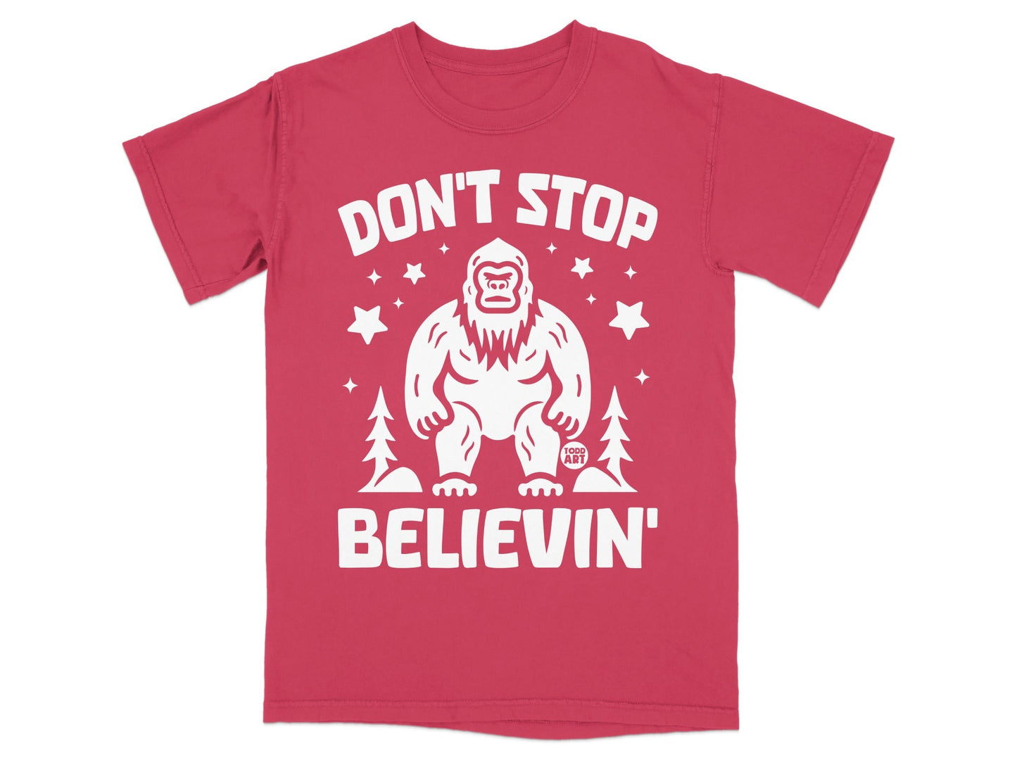 Don't Stop Believin' Yeti Design Inspirational Shirt