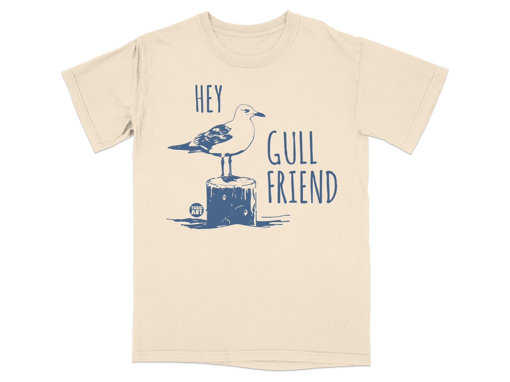 Hey Gull Friend Graphic Print T-Shirt for Casual Wear