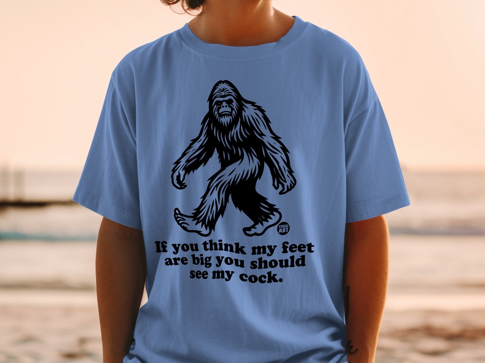 Funny Bigfoot Feet Humor Shirt for Outdoor Enthusiasts