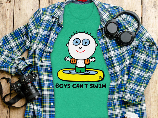 Boys Can't Swim Graphic Tee Shirt