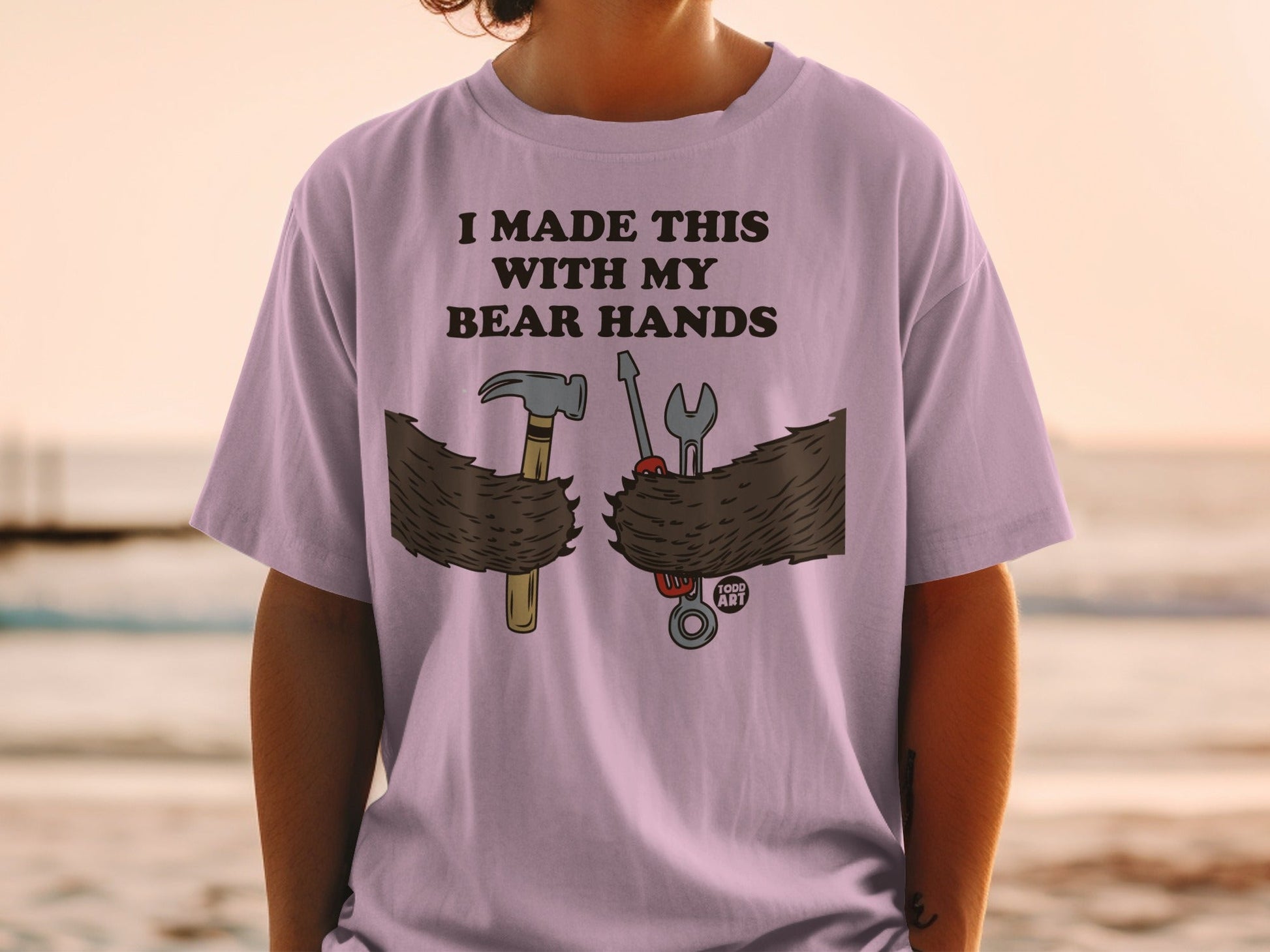 I Made This With My Bear Hands Funny T-Shirt Product