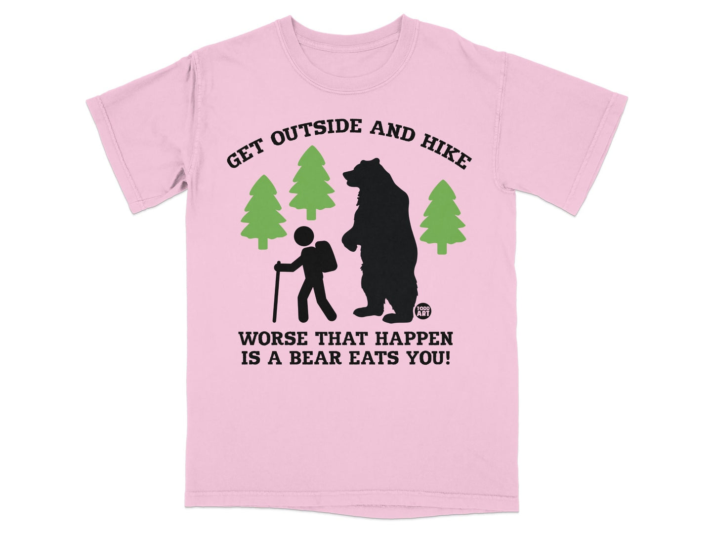 Get Outside and Hike Funny Bear Attack T-Shirt