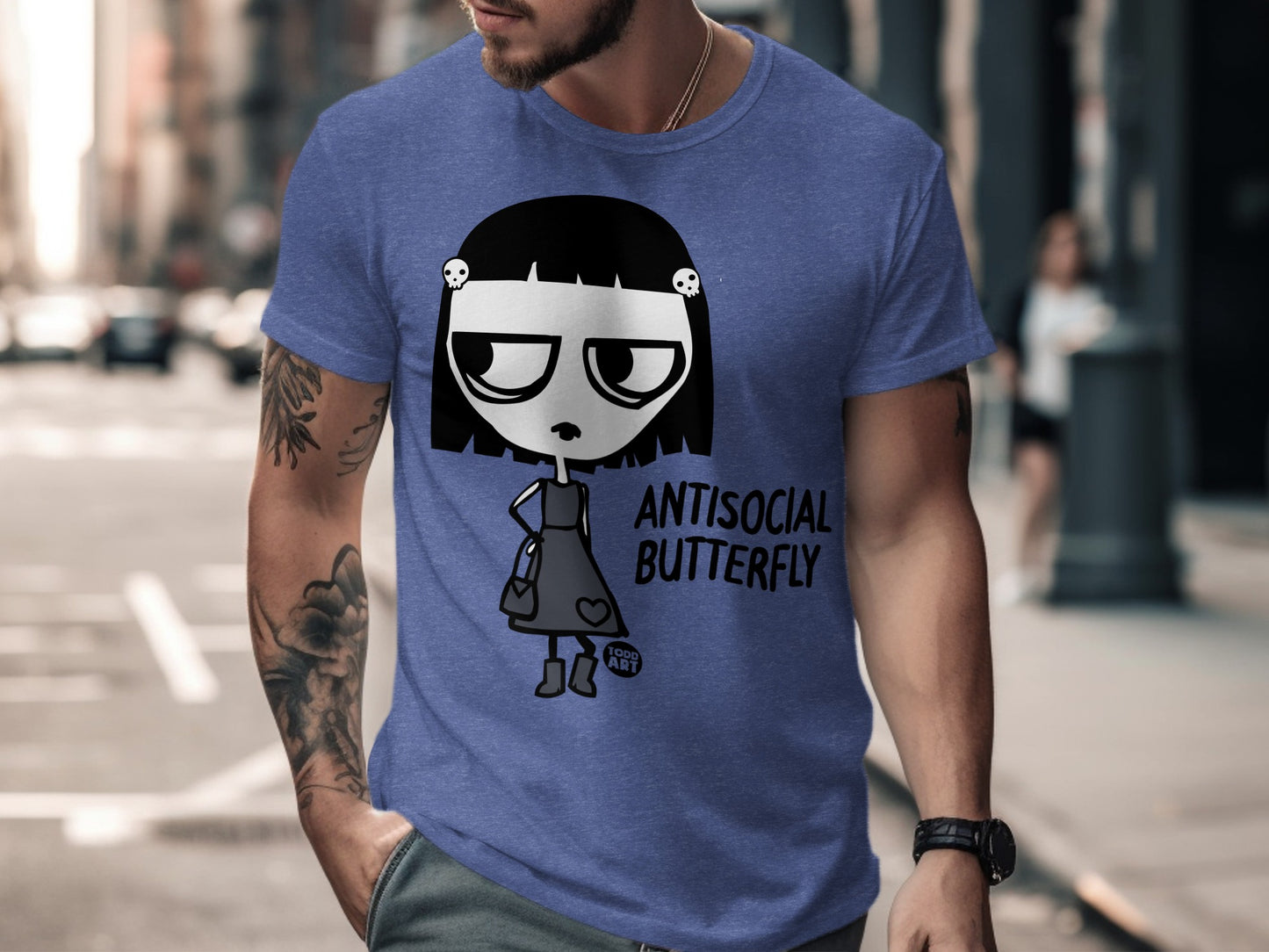Unique Antisocial Butterfly T-shirt for Everyday Wear