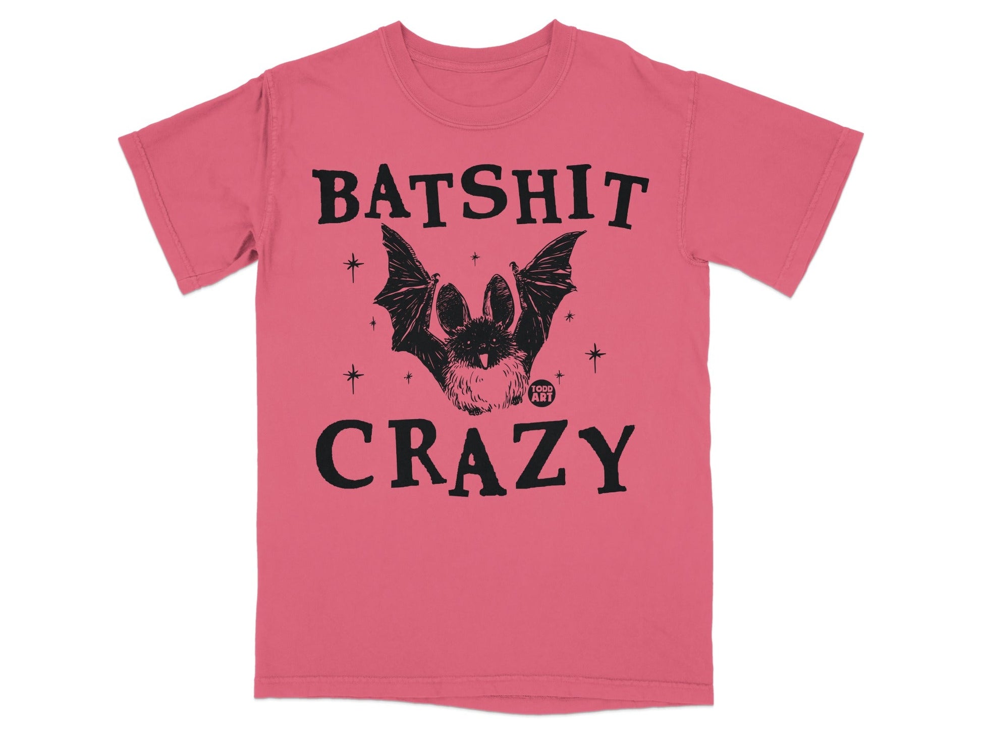 Batshit Crazy Unique Graphic Design T-Shirt