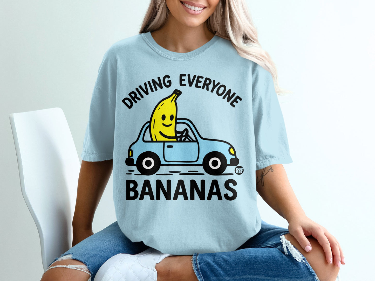 Driving Everyone Bananas Funny Cartoon Shirt product type