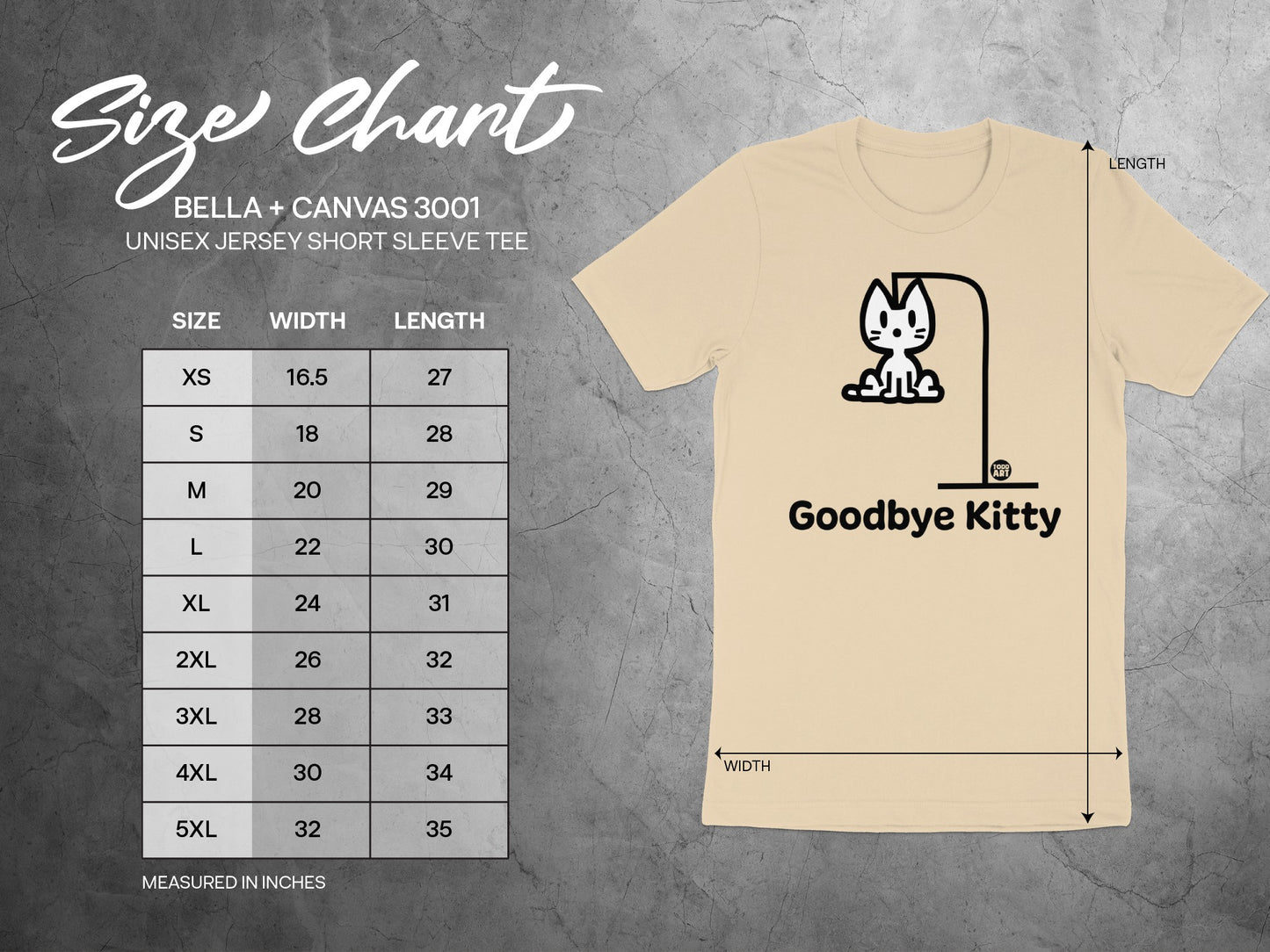Goodbye Kitty Graphic Unisex Jersey Short Sleeve Tee