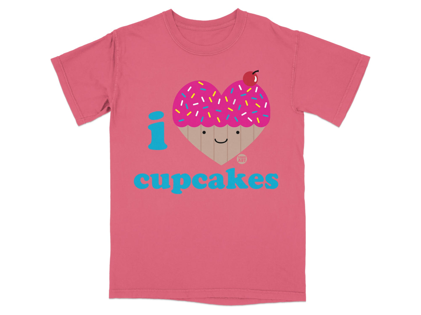 I Love Cupcakes Fun Graphic T-Shirt For Dessert Fans
